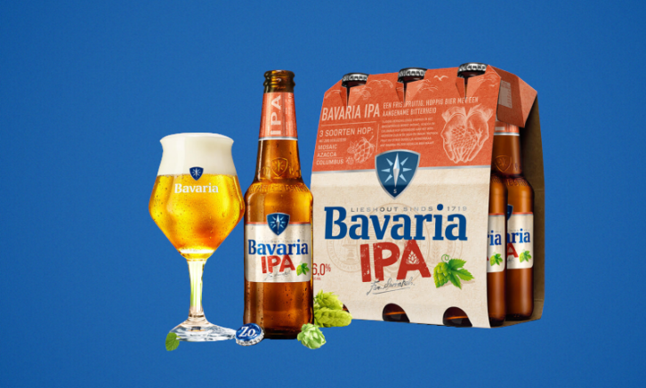 Bavaria IPA flesje glas en sixpack Bavaria IPA flesje glas en sixpack